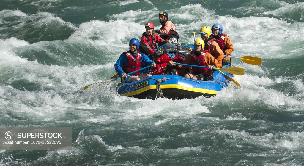 A rafting expedition on the Karnali River, west Nepal, Asia