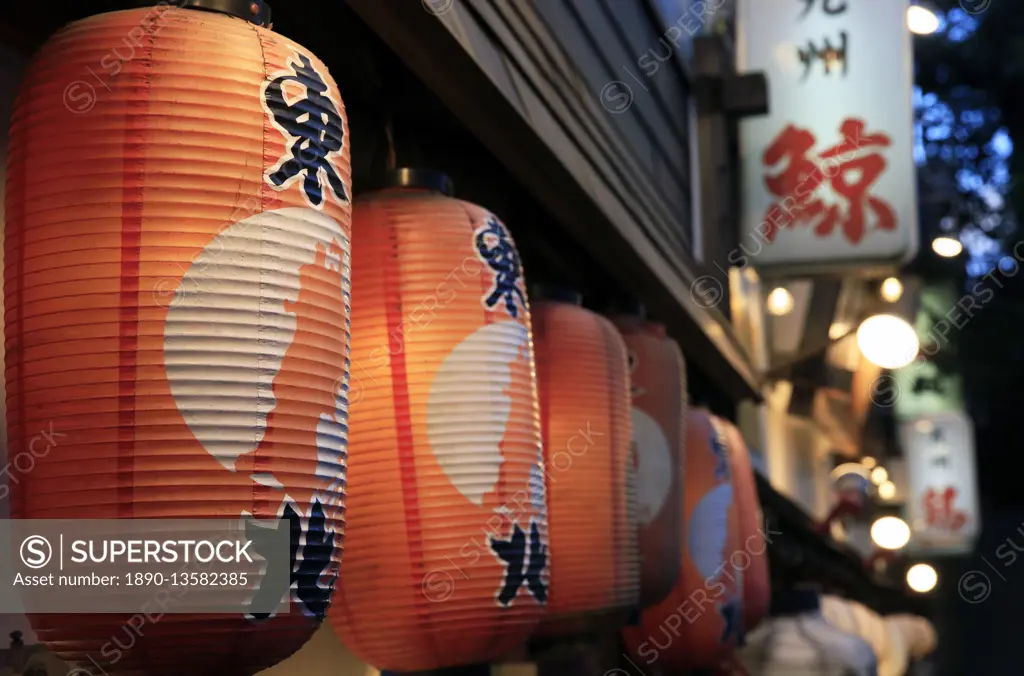 Japanese lanterns, Ginza district, Tokyo, Japan, Asia