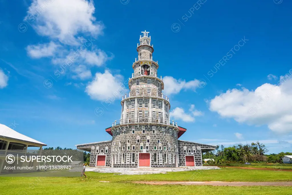 Church of the Sacred Heart, Matautu, Wallis Island, Wallis and Futuna, Melanesia, South Pacific, Pacific