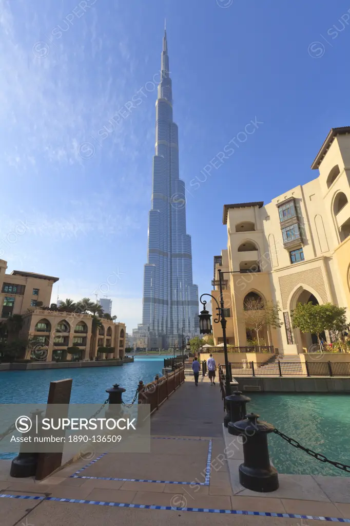 Burj Khalifa and the Palace Hotel, Downtown, Dubai, United Arab Emirates, Middle East