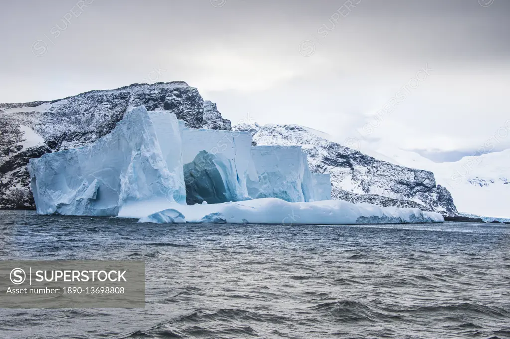 Floating iceberg, Elephant Island, South Shetland Islands, Antarctica, Polar Regions