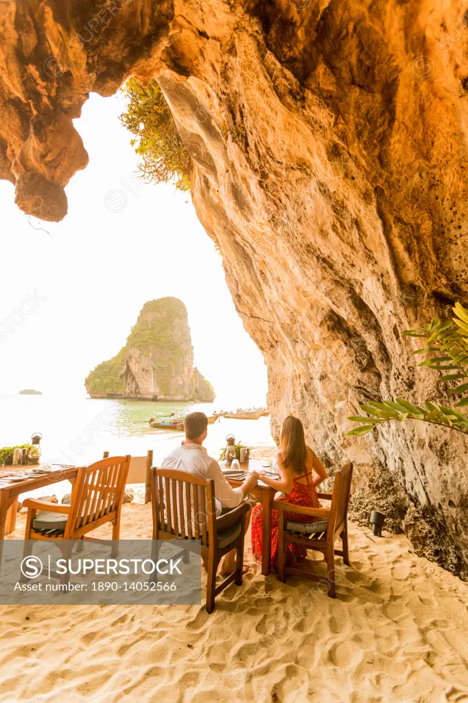 Sunset on Railay Beach in Krabi, Thailand, Southeast Asia, Asia