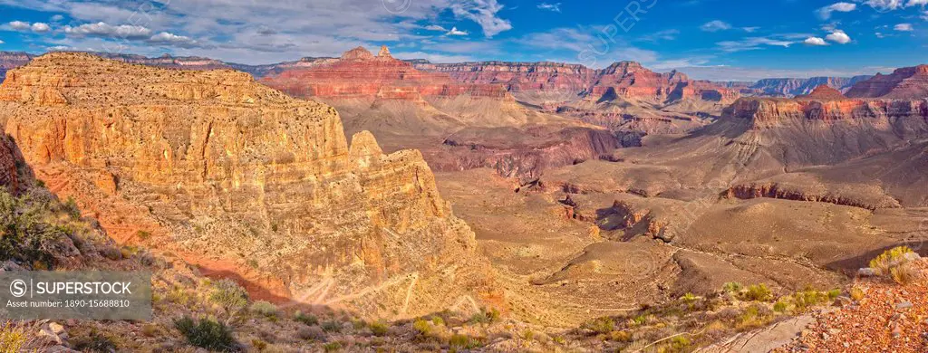 Grand Canyon view from the east side of Skeleton Point along the South Kaibab Trail, Grand Canyon National Park, UNESCO World Heritage Site, Arizona, ...