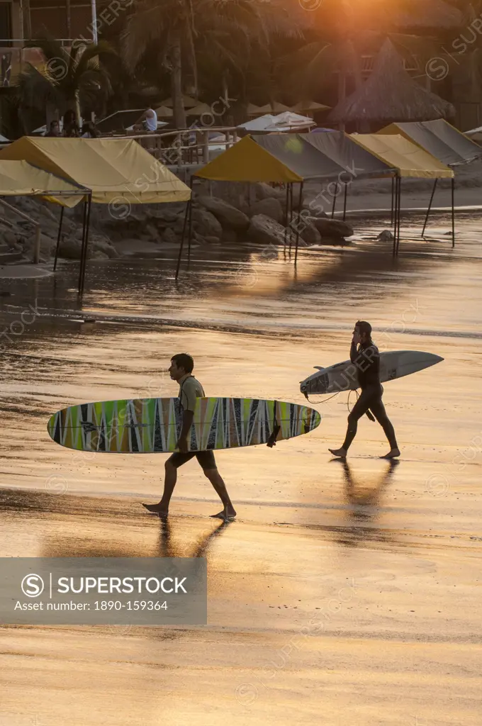 Surfing in Mancora, Peru, South America