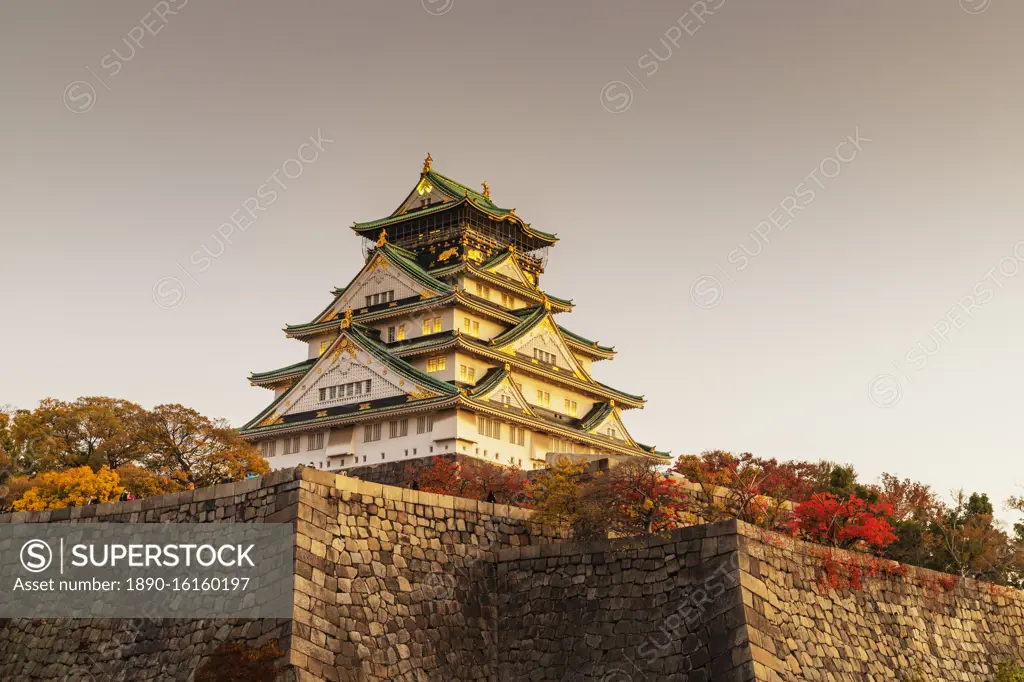 Osaka Castle, Osaka, Kansai, Japan, Asia