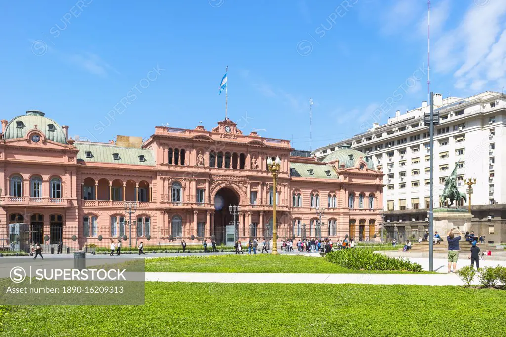 Casa Rosada (Pink House), Residence of the President of the Republic and seat of the government, Buenos Aires, Argentina, South America