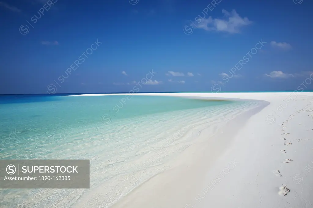 Tropical island and lagoon, Maldives, Indian Ocean, Asia