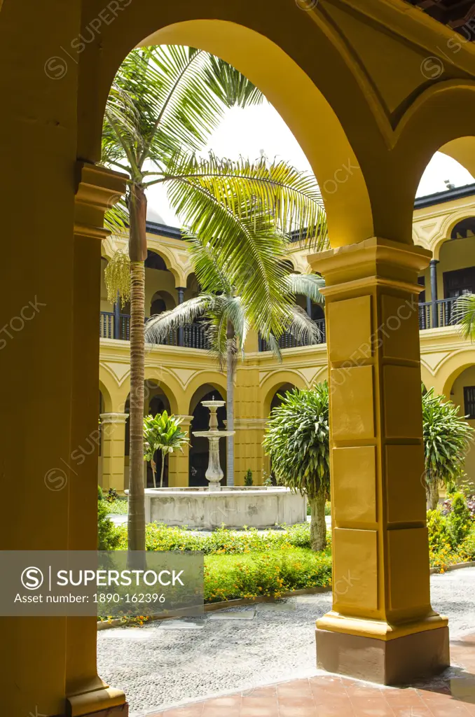 Courtyard of the Convent of Santo Domingo, Lima, Peru, South America