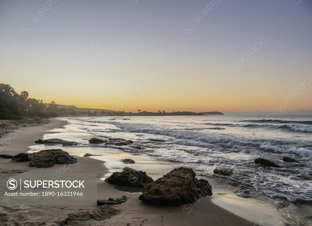 Frenchman's Beach at dawn, Treasure Beach, Saint Elizabeth Parish, Jamaica, West Indies, Caribbean, Central America