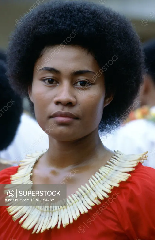 Fijian girl in Fiji, South Pacific