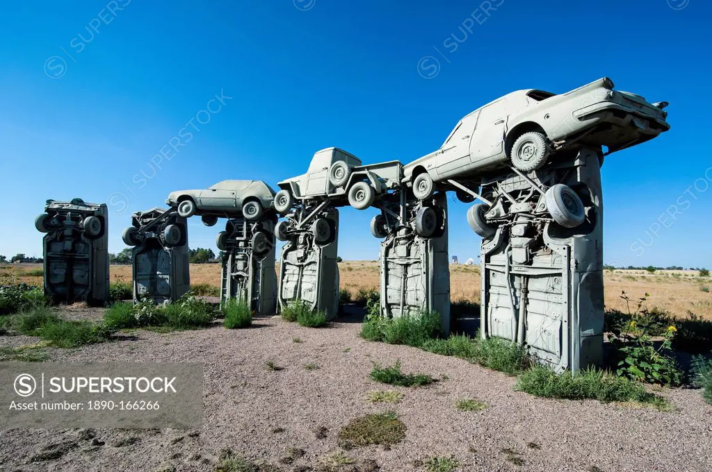 Carhenge a replica of England s Stonehenge made out of cars near