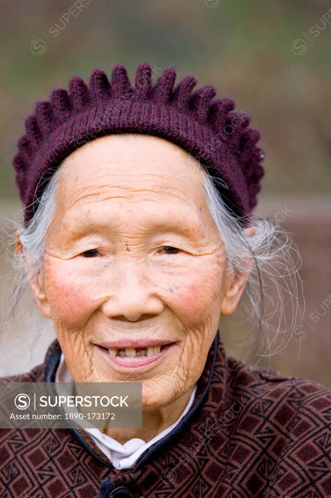 Elderly Chinese woman in Chongqing, China
