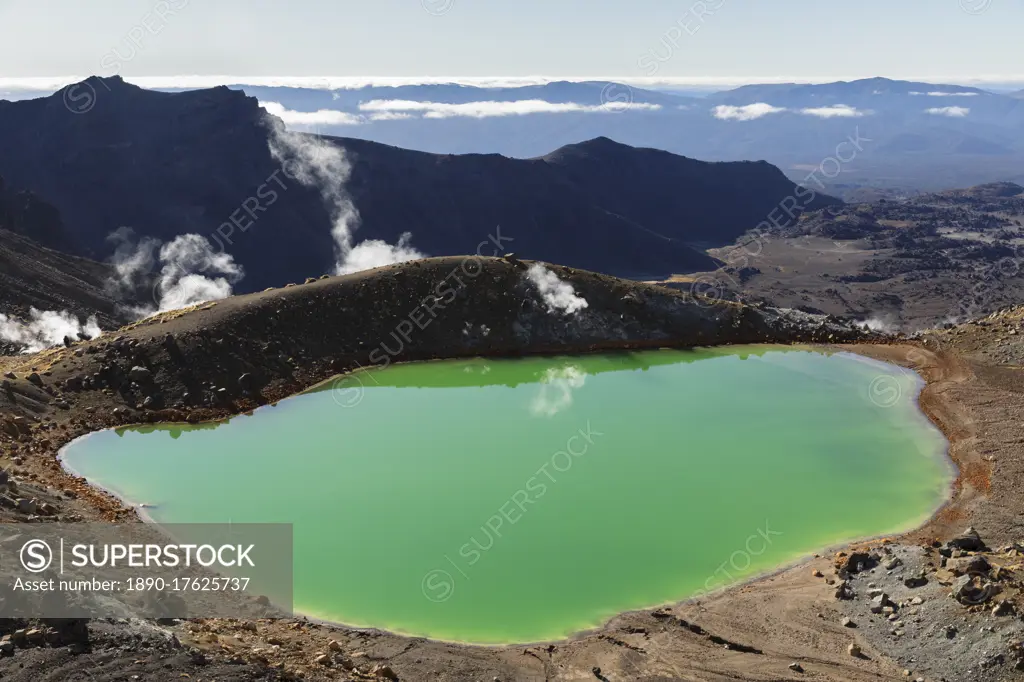 Emerald Lakes, Tongariro Alpine Crossing, Tongariro National Park, UNESCO World Heritage Site, North Island, New Zealand, Pacific