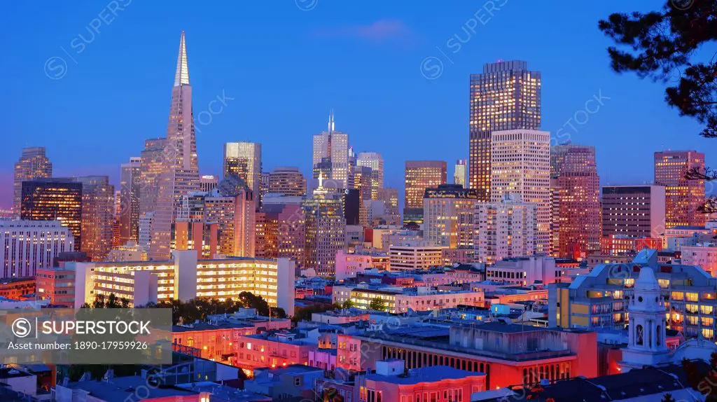 Financial district skyline, San Francisco, California, United States of America, North America