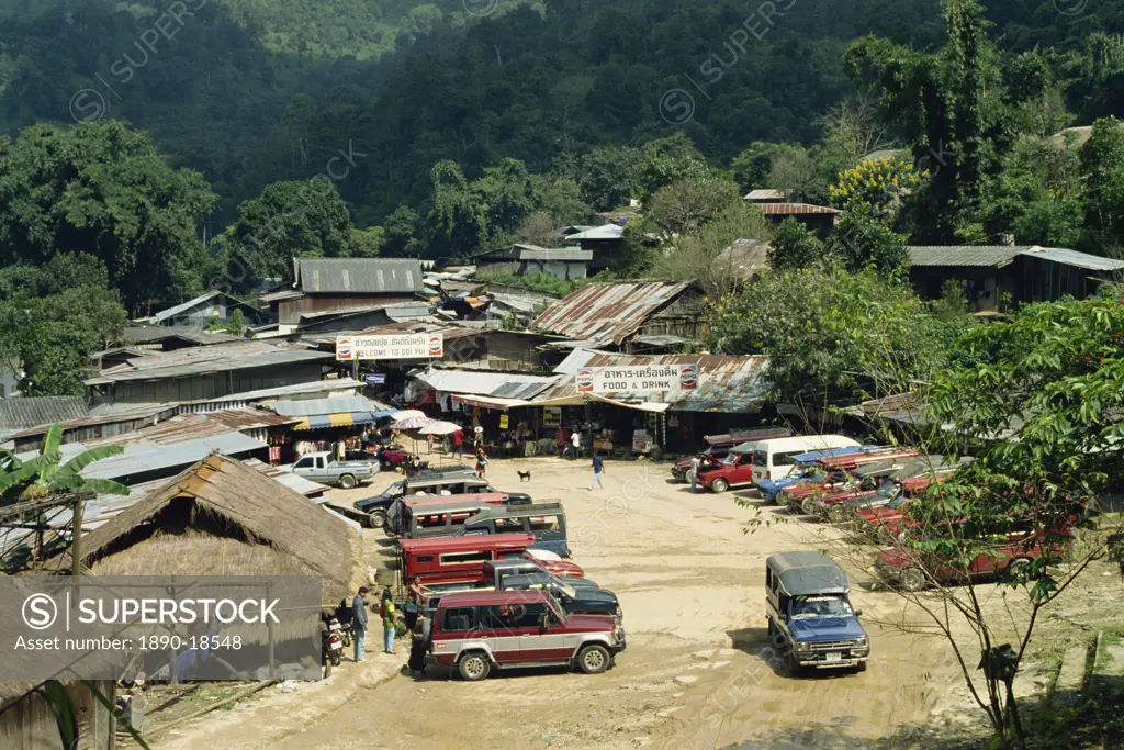 Modern village of the Meo people at Chiang Mai, Thailand, Southeast Asia, Asia