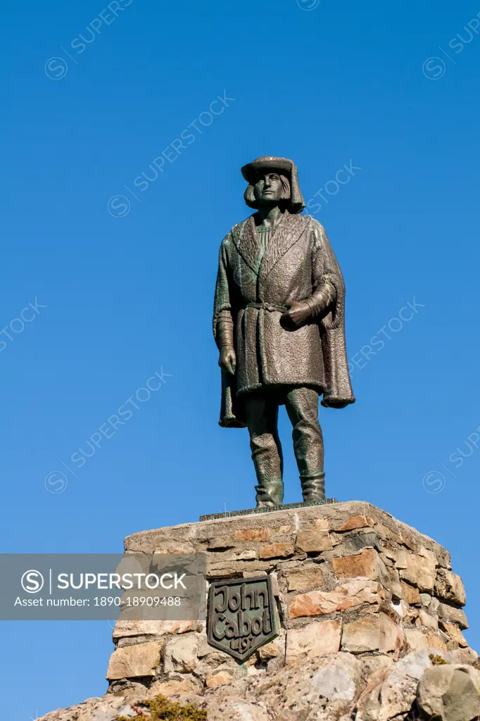 John Cabot Monument, Historic Cape Bonavista Lighthouse Provincial Historic Site, Bonavista Peninsula, Newfoundland, Canada, North America