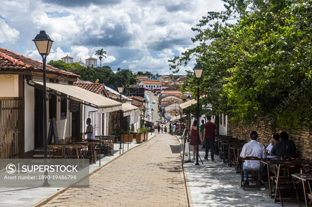 Colonial houses, Pirenopolis, Goias, Brazil, South America