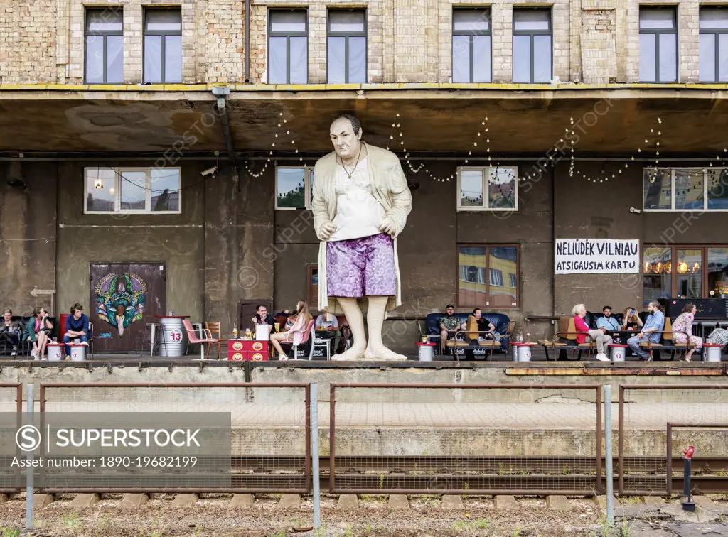 Tony Soprano Statue at the Train Station, Vilnius, Lithuania, Europe
