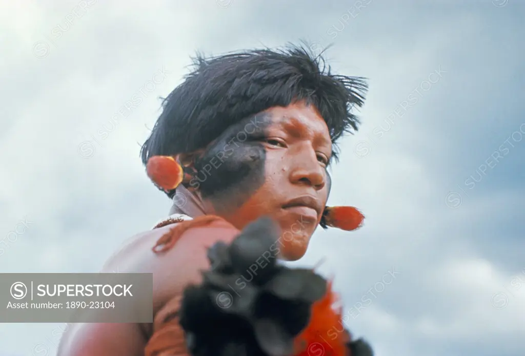 Portrait of a Kamayura Indian, Xingu, Brazil, South America