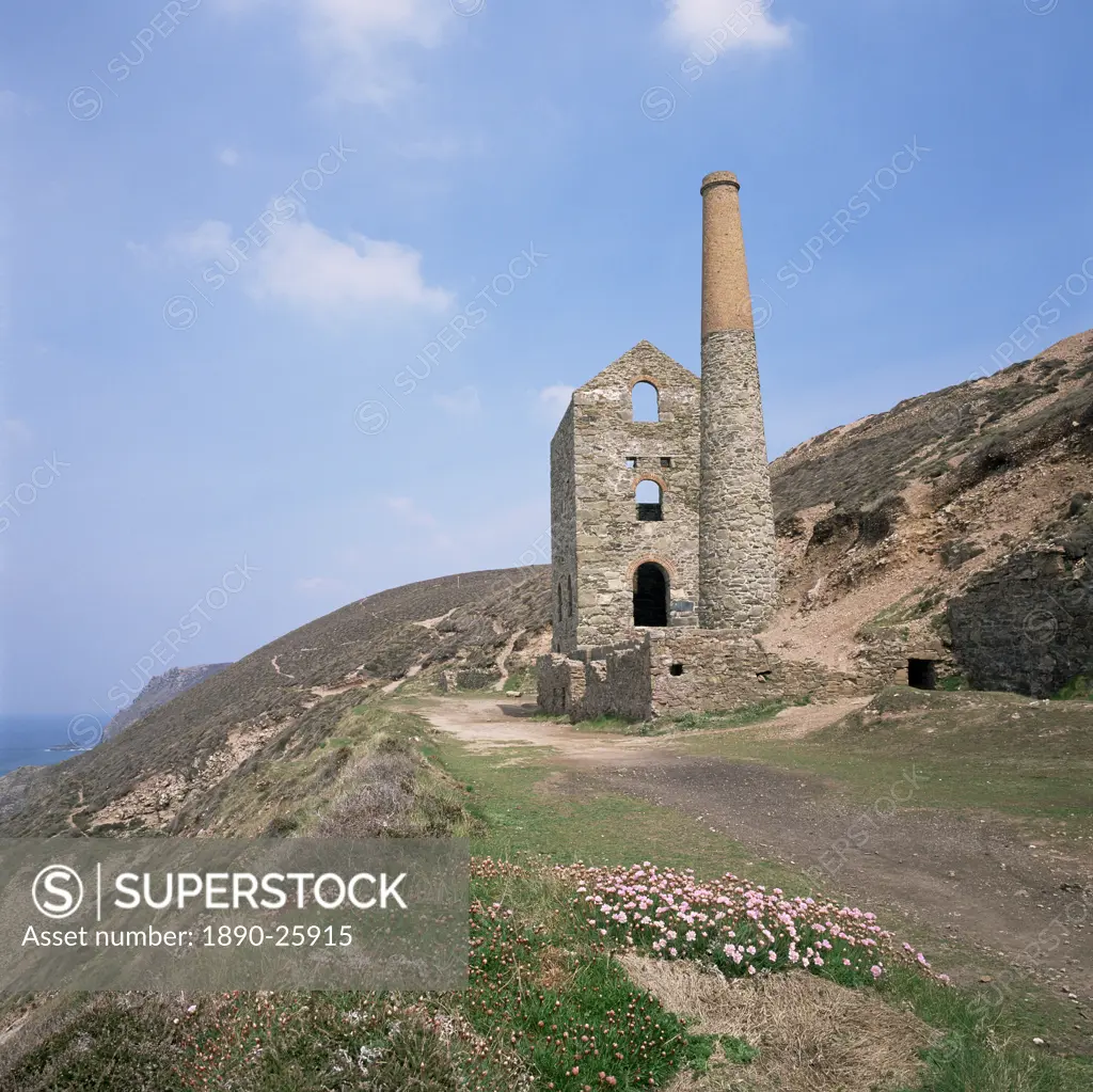 The disused Wheal Coates mine, St. Agnes, Cornwall, England, United Kingdom, Europe