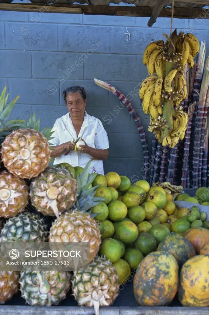 Fruit seller, Dominican Republic, West Indies, Caribbean, Central America