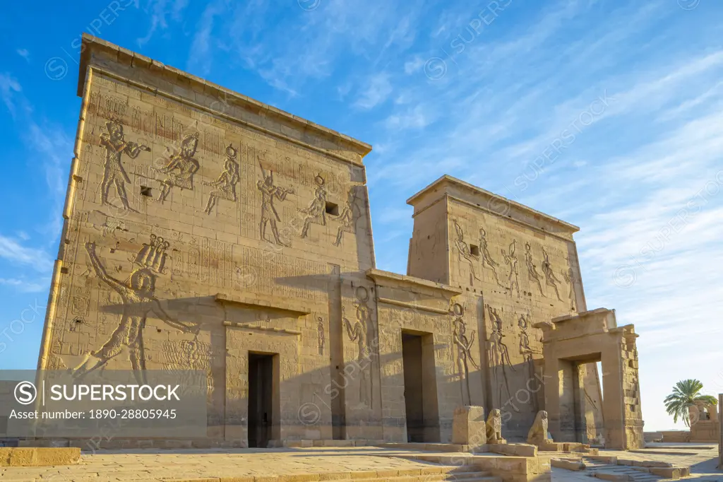 The Temple of Isis at the Philae Temple Complex, UNESCO World Heritage Site, Agilkia Island, Aswan, Egypt, North Africa, Africa