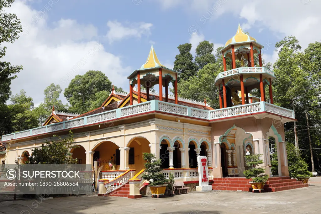 Rong Thanh Buddhist Temple, Tan Chau, Vietnam, Indochina, Southeast Asia, Asia