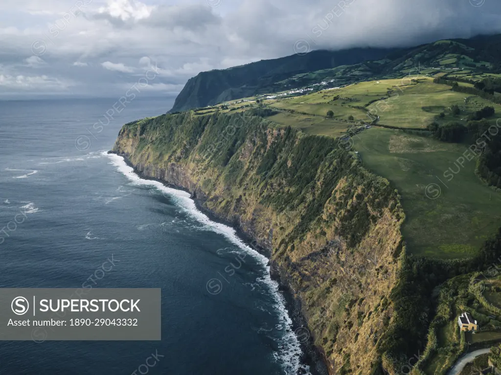 Cliffs and costline of Sao Miguel island, Azores, Portugal, Atlantic, Europe