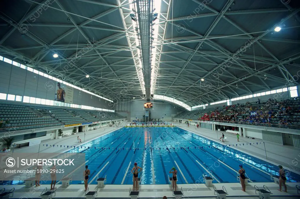 Interior of the Olympic Swimming Pool at Homebush, Sydney, New South Wales, Australia, Pacific