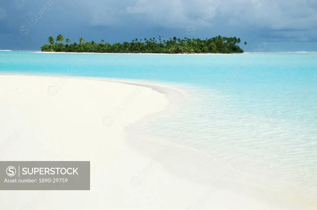 One Foot Island, Paradise beach, Aitutaki, Cook Islands, South Pacific, Pacific