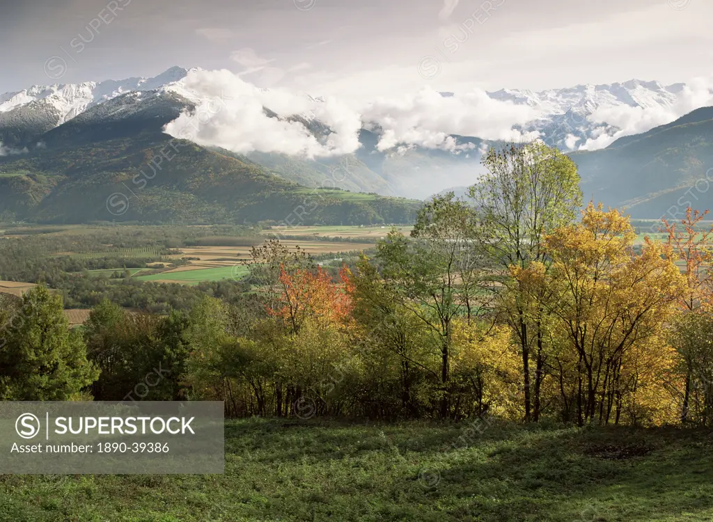 Landscape near Chambery, Savoie, Rhone Alpes, French Alps, France, Europe