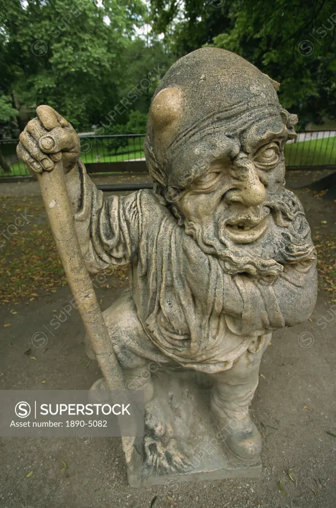 Grotesque in Dwarf´s Garden, Mirabell Gardens, Salzburg, Austria, Europe