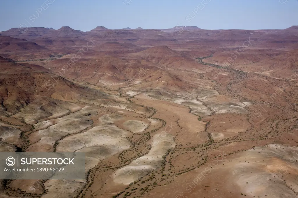 Aerial photo, Damaraland, Namibia, Africa