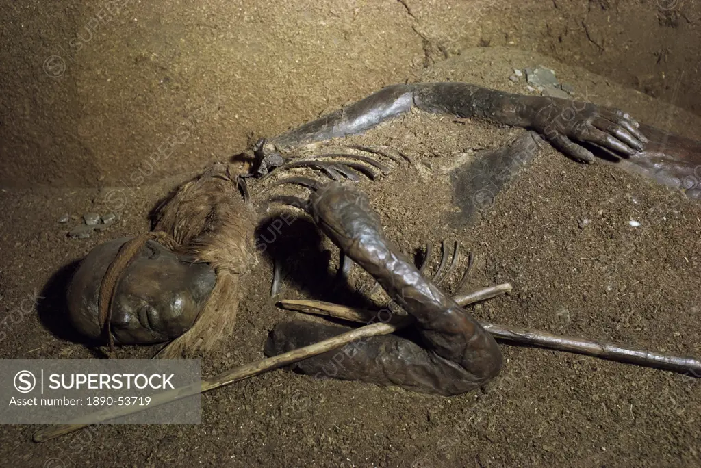 Early Iron Age blindfolded girl from Windeby Bog, Germany, Europe