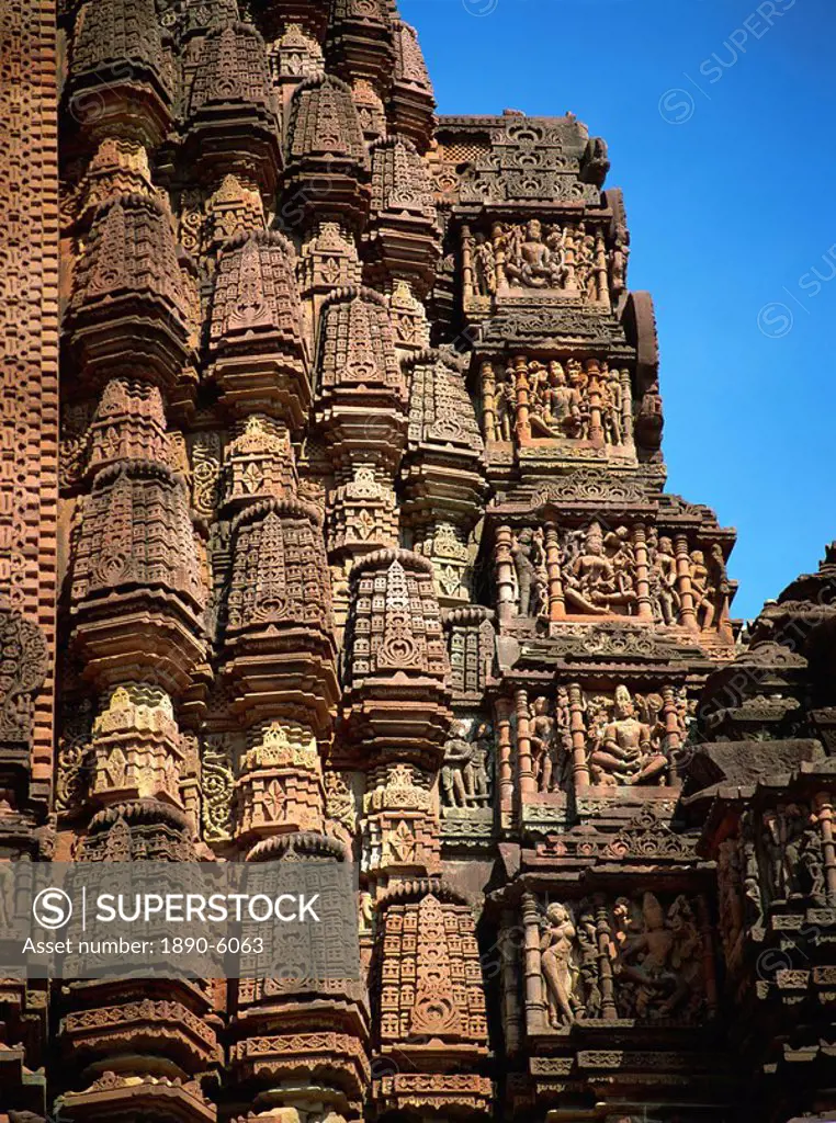 Sculpted walls, Nilkanthesvara Udayeshvara Temple, dating from the 11th century, Udayapur, Madhya Pradesh state, India, Asia