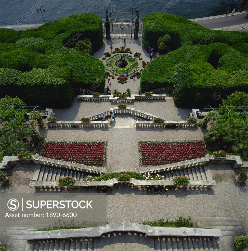 Formal gardens, Lombardia, Italy, Europe