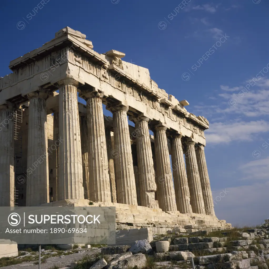 The Parthenon Temple on the Acropolis in Athens, Greece