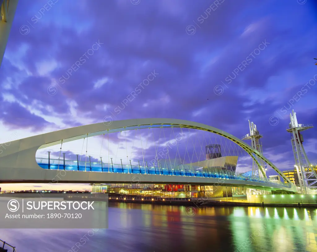 Bridge and Lowry Centre, Manchester, England