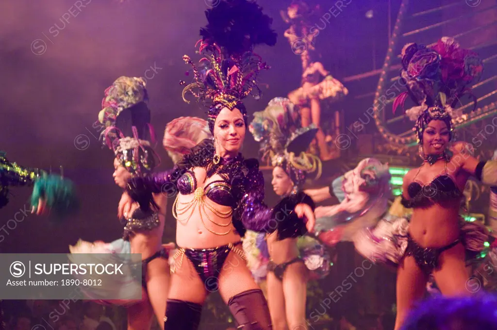 Scantily clad ladies dancing at the Tropicana nightclub, Havana, Cuba, West Indies, Central America