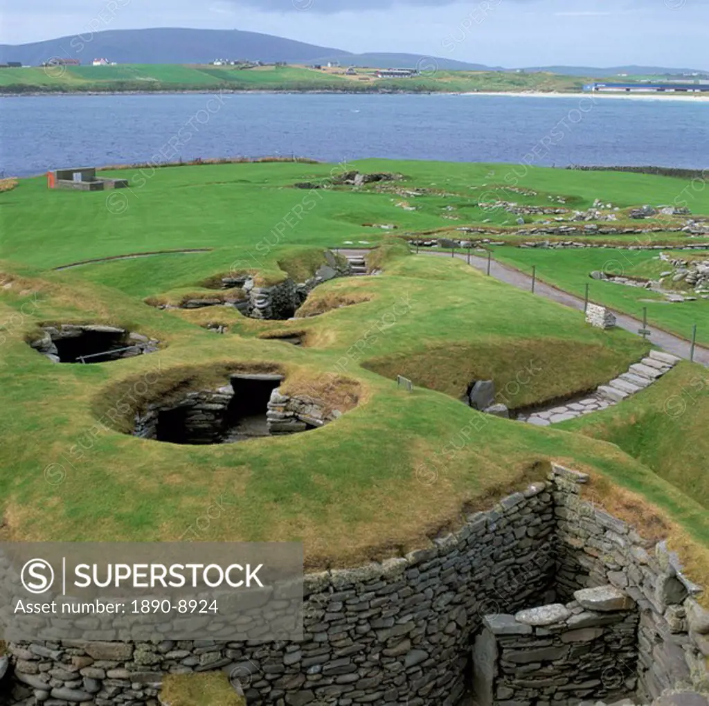 Archaeological site, Jarlshof, Shetland, Shetland Islands, Scotland, United Kingdom, Europe