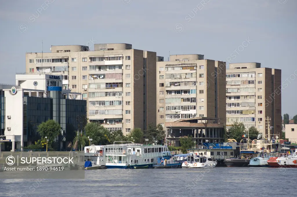 High rise apartment buildings, Tulcea, Romania, Europe