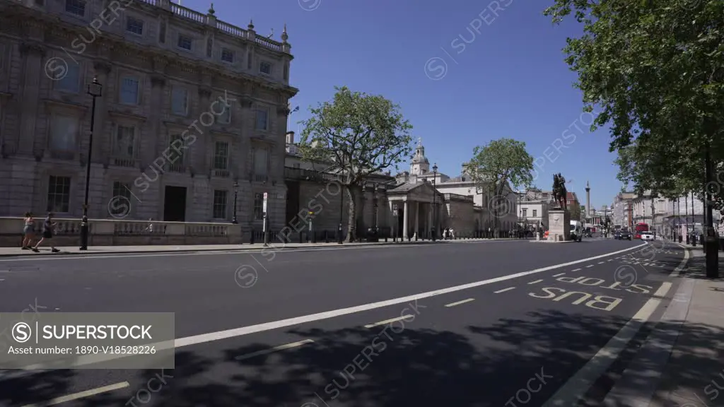 Entrance to Horse Guards Parade and traffic on Whitehall London England United Kingdom Europe SuperStock