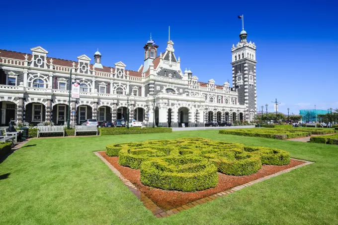 Edwardian railway station, Dunedin, Otago, South Island, New Zealand, Pacific