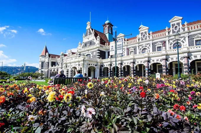 Edwardian railway station, Dunedin, Otago, South Island, New Zealand, Pacific