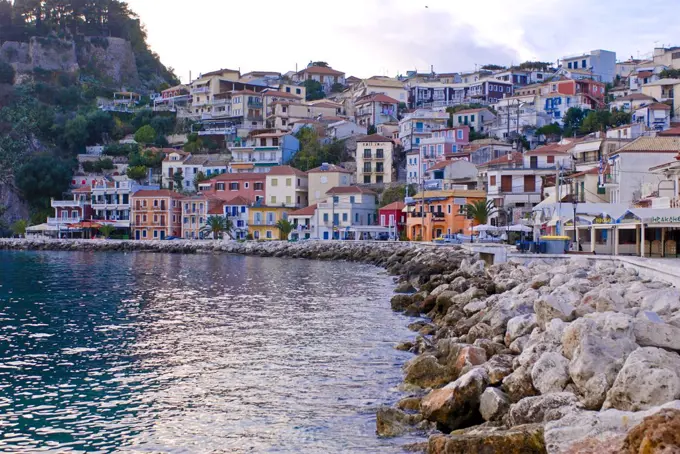 Harbor of Parga, mainland Greece, Greece, Europe