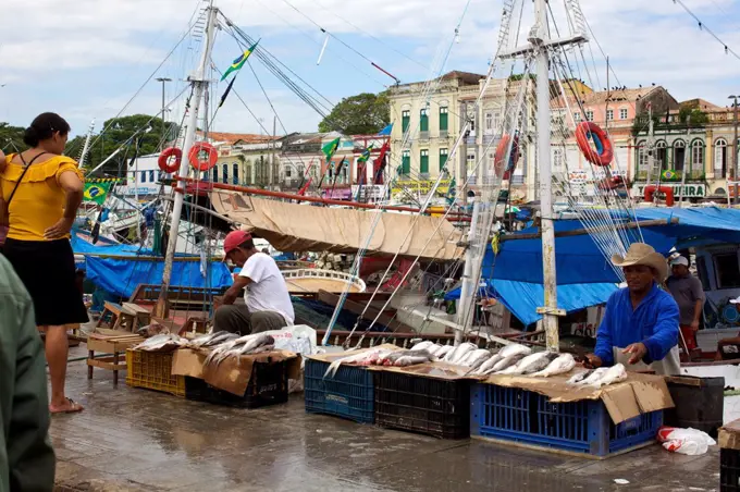 On the harbour of Belem, Brazil, South America