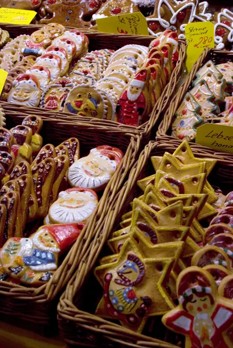 Handpainted biscuits, Christkindelsmarkt Christ Child´s Market Christmas market , Nuremberg, Bavaria, Germany, Europe