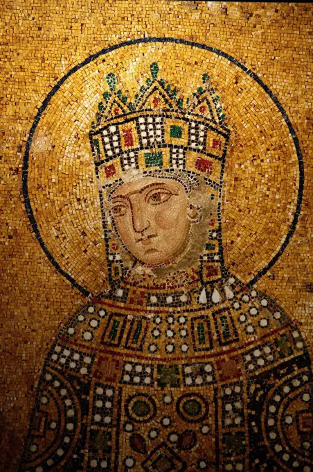 Mosaic of Empress Zoe, Hagia Sophia, Istanbul, Turkey, Europe