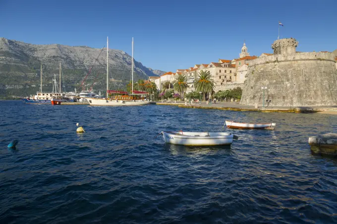 View of Korcula Town, Korcula, Dalmatia, Croatia, Europe