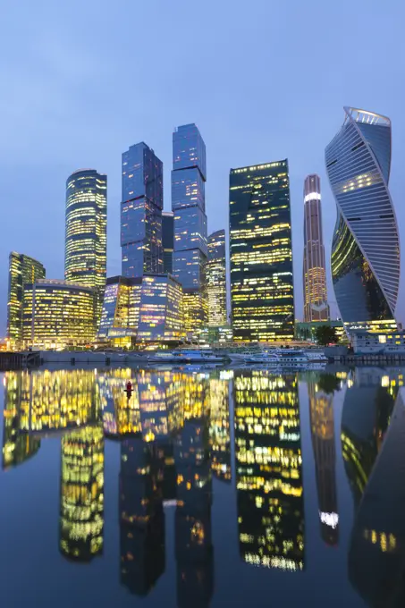 Moscow City skyscrapers, Moscow, Russia, Europe